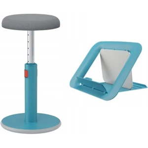 Zestaw Ergonomiczny stołek Ergo Cosy niebieski 65180061 + Podstawka pod laptopa Ergo Cosy niebieska