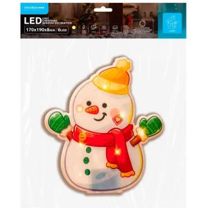 Dekoracja bałwan na baterie MODEE 17x19cm ciepła barwa 6LED ML-C4007