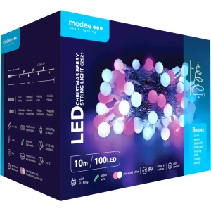 Lampki choinkowe kulki MODEE 10m 100LED zimna barwa ML-C2021