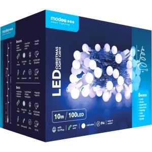 Lampki choinkowe kulki MODEE 10m zimna barwa 100LED ML-C2010