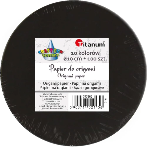 Papier do origami koło 10cm (100) 373263 TITANUM