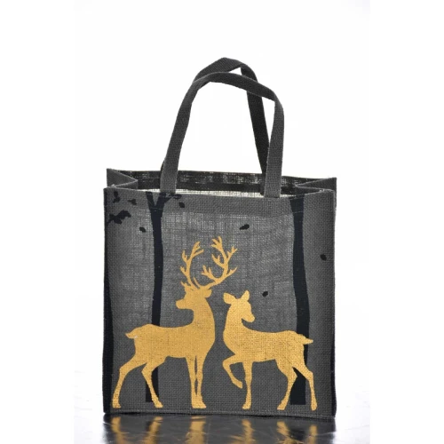 Torba prezentowa IXPKD007 ZŁOTY RENIFER 25x25x10cm PaKaDo