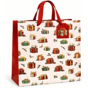 Torebka prezentowa VEL1009 WANILIOWA W PREZENTY 26x32x12cm PaKaDo
